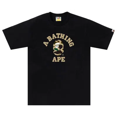 Pre-owned Bape 1st Camo College Tee 'black Yellow' | Men's Size S