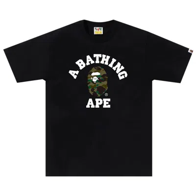 Pre-owned Bape 1st Camo College Tee 'black/green'