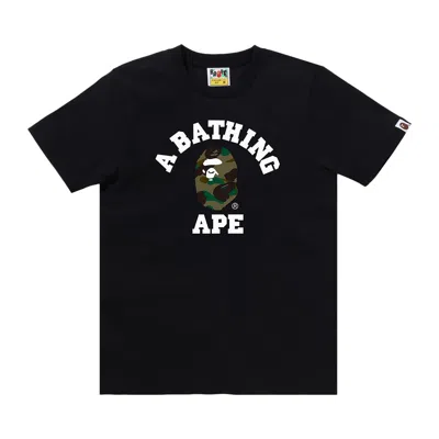 Pre-owned Bape 1st Camo College Tee 'black/green' | Men's Size S