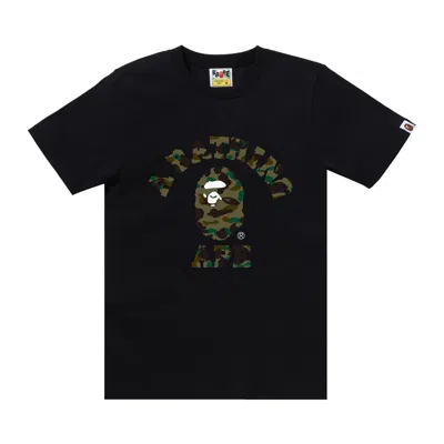 Pre-owned Bape 1st Camo College Tee 'black/green' | Women's Size S