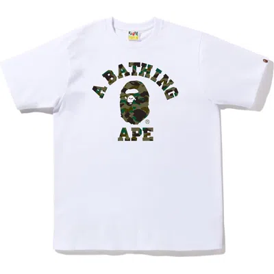 Bape 1st Camo College Tee Mens In White