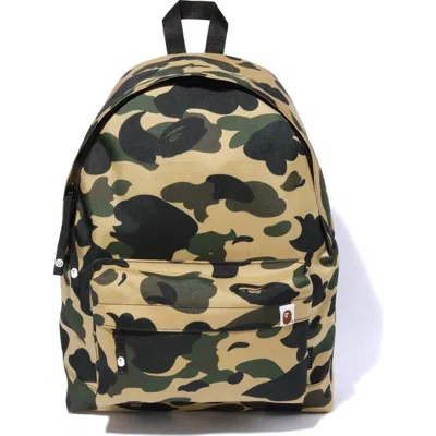 Pre-owned Bape 1st Camo Cordura Day Pack In Yellow