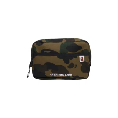 Pre-owned Bape 1st Camo Cordura Multi Pouch 'green'