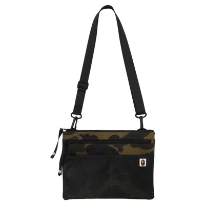 Pre-owned Bape 1st Camo Cordura Sacoche 'green'