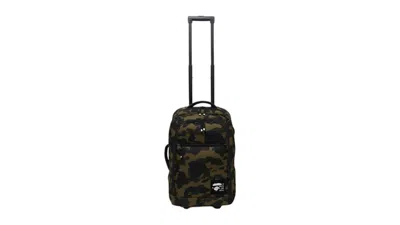 Pre-owned Bape 1st Camo Cordura Travel Luggage In Green