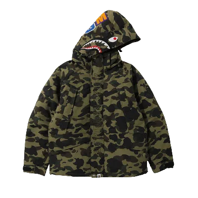 Pre-owned Bape 1st Camo Down Jacket 'green'