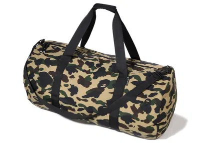 Pre-owned Bape 1st Camo Duffle Bag In Yellow