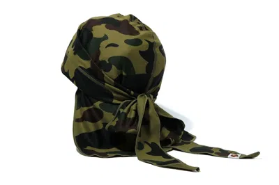 Pre-owned Bape 1st Camo Durag In Green