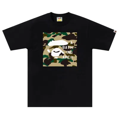 Pre-owned Bape 1st Camo Face Tag Logo Tee 'black' | Men's Size M