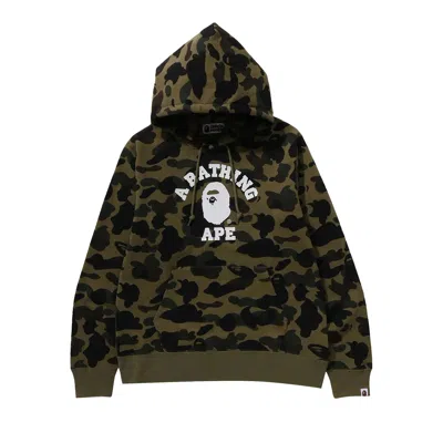 Pre-owned Bape 1st Camo Hoodie 'green'