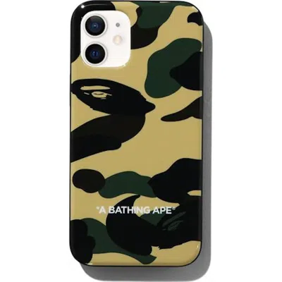 Pre-owned Bape 1st Camo Iphone 12 Mini Case In Yellow