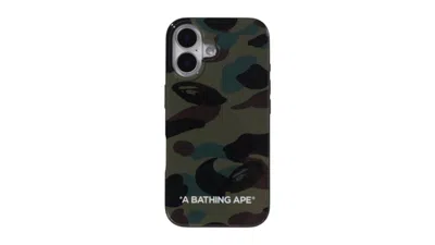 Pre-owned Bape 1st Camo Iphone 16 Case In Green