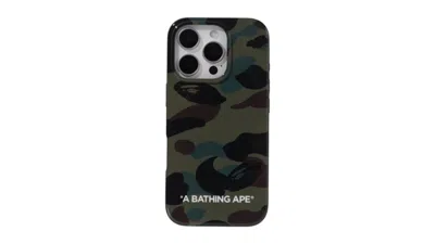 Pre-owned Bape 1st Camo Iphone 16 Pro Case In Green