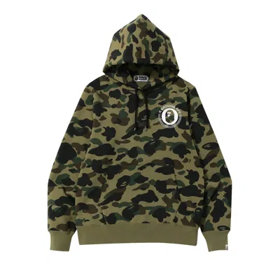 Pre-owned Bape 1st Camo Kanji Pullover Hoodie 'green' | Men's Size M