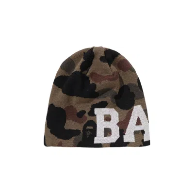 Pre-owned Bape 1st Camo Knit Cap 'green' | Men's Size Onesize