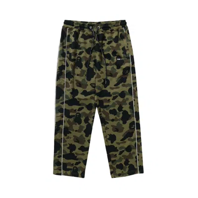 Pre-owned Bape 1st Camo Logo Relaxed Fit Track Sweatpants 'green' | Men's Size L