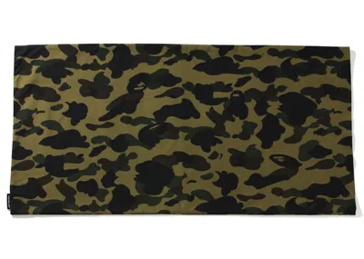 Pre-owned Bape 1st Camo Medium Pillow Case In Green