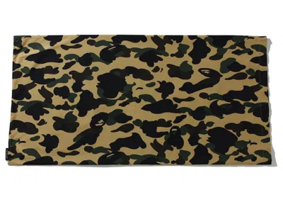 Pre-owned Bape 1st Camo Medium Pillow Case In Yellow
