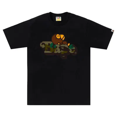Pre-owned Bape 1st Camo Milo On  Tee 'black/green' | Men's Size L