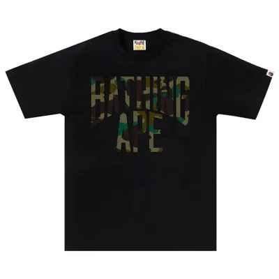 Pre-owned Bape 1st Camo Nyc Logo Tee 'black' | Men's Size S