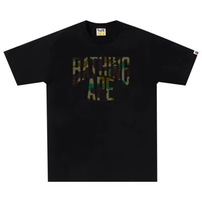 Pre-owned Bape 1st Camo Nyc Logo Tee 'black/green'