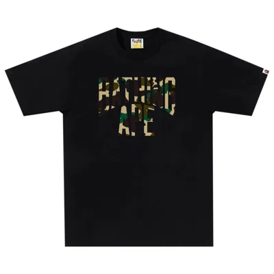 Pre-owned Bape 1st Camo Nyc Logo Tee 'black/yellow'