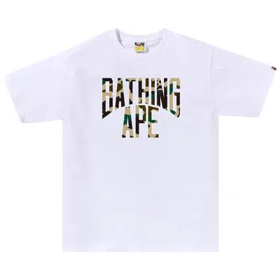 Pre-owned Bape 1st Camo Nyc Logo Tee 'white' | Men's Size L