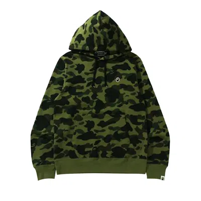 Pre-owned Bape 1st Camo One Point Pullover Hoodie 'green' | Men's Size M