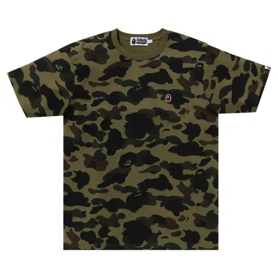 Pre-owned Bape 1st Camo One Point Tee 'green'