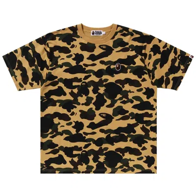 Pre-owned Bape 1st Camo One Point Tee 'yellow'