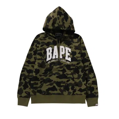 Pre-owned Bape 1st Camo Pullover Hoodie 'green' | Men's Size Xxl