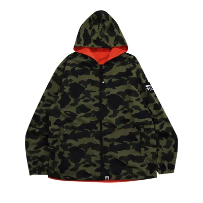 Pre-owned Bape 1st Camo Reversible Hooded Jacket 'green'