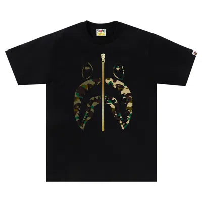 Pre-owned Bape 1st Camo Separate Shark Tee 'black' | Men's Size L