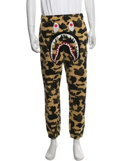 Pre-owned Bape 1st Camo Shark Camouflage Print Lounge Bottoms In Multicolor