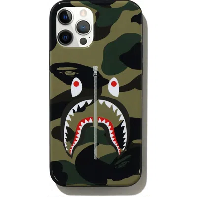 Pre-owned Bape 1st Camo Shark Iphone 12/12 Pro Case In Green