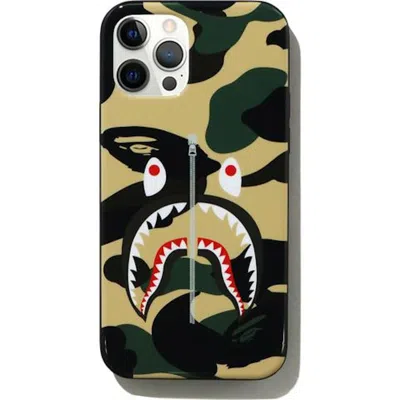 Pre-owned Bape 1st Camo Shark Iphone 12/12 Pro Case In Yellow