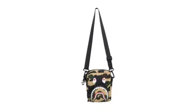 Pre-owned Bape 1st Camo Shark Mini Bag In Yellow