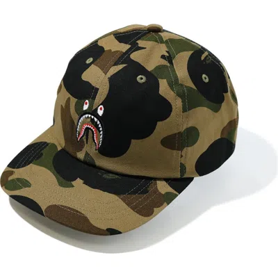 Pre-owned Bape 1st Camo Shark Panel Cap (fw20) In Green