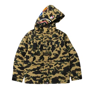 Pre-owned Bape 1st Camo Snowboard Down Jacket 'yellow'