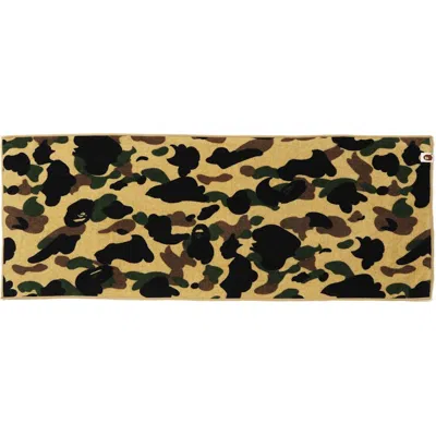 Pre-owned Bape 1st Camo Sport Towel In Yellow