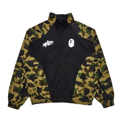 Pre-owned Bape 1st Camo Stand Collar Track Jacket 'green' | Men's Size M
