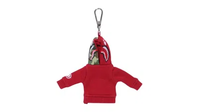 Pre-owned Bape 1st Shark Keychain In Red
