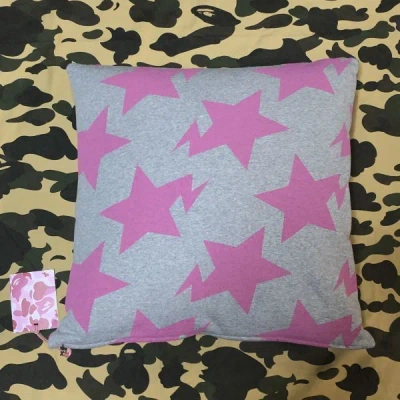 Pre-owned Bape 2000s -sta Logo Cushion Pillow In Grey Pink