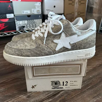 Pre-owned Bape 2002  Snakeskin Sta Shoes