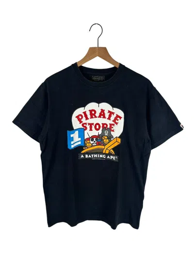 Pre-owned Bape 2010  Milo Pirates Store Print T-shirt In Black