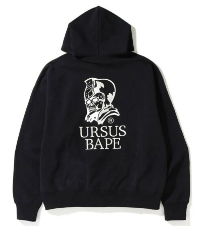 Pre-owned Bape 2022 S/s A Bathnig Ape  Ursus Loose Fit Zip Up Hoodie 1h70115006 Black