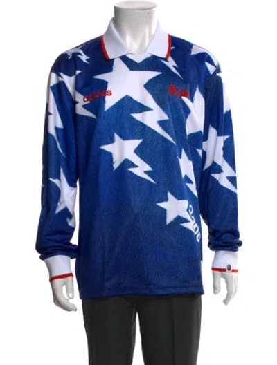 Pre-owned Bape 2026 Lsl Star Jersey T-shirt W/ Tags In Blue