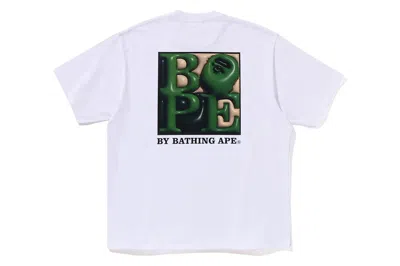 Pre-owned Bape 3d Art Ape Head Relaxed Fit Tee White