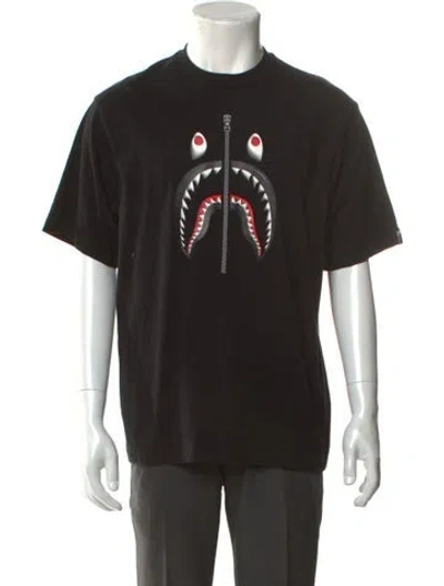 Pre-owned Bape 3d Shark Graphic Print T-shirt In Black