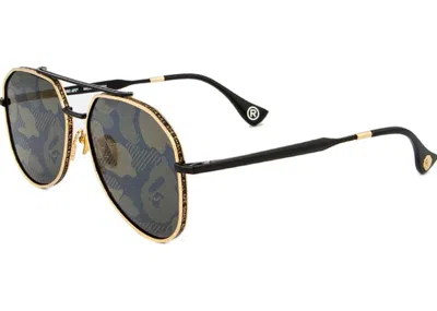 Pre-owned Bape 5 Sunglasses In Black/gold